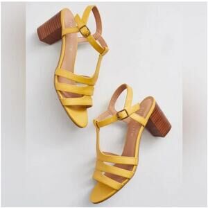 Chelsea Crew ModCloth Women's SZ 9 Kendall Vintage Style Mustard Yellow Sandal